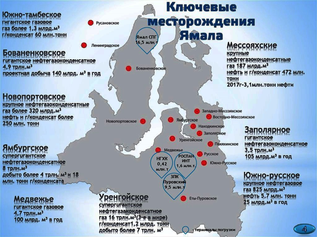 Карта полезных ископаемых янао